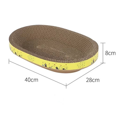 Cat Scratching Board Protect Furniture Grinding Claw Toys Oval Corrugated Paper Wear-Resistant Cat Nest Cat Accessories