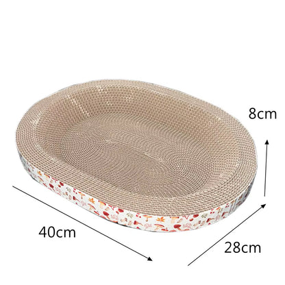 Cat Scratching Board Protect Furniture Grinding Claw Toys Oval Corrugated Paper Wear-Resistant Cat Nest Cat Accessories