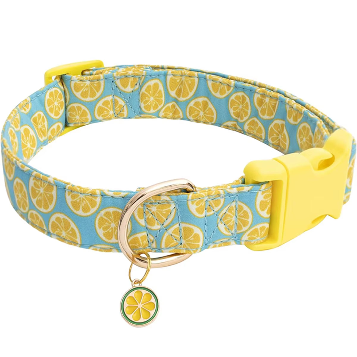 Cp602/611--Fruit Pattern Pet Dog Collar with Fruit Metal Pendant Do for Cat Puppy Dog