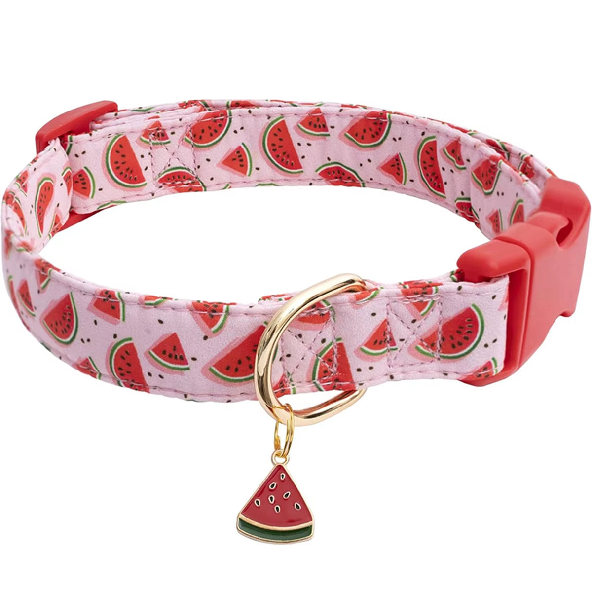 Cp602/611--Fruit Pattern Pet Dog Collar with Fruit Metal Pendant Do for Cat Puppy Dog