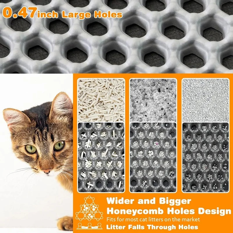 Cat Litter Mat Large Size Waterproof Pet Toilet Cat Litter Trapping Mat Non Slip Double Layer Cats Litter Box Pad Pet Product